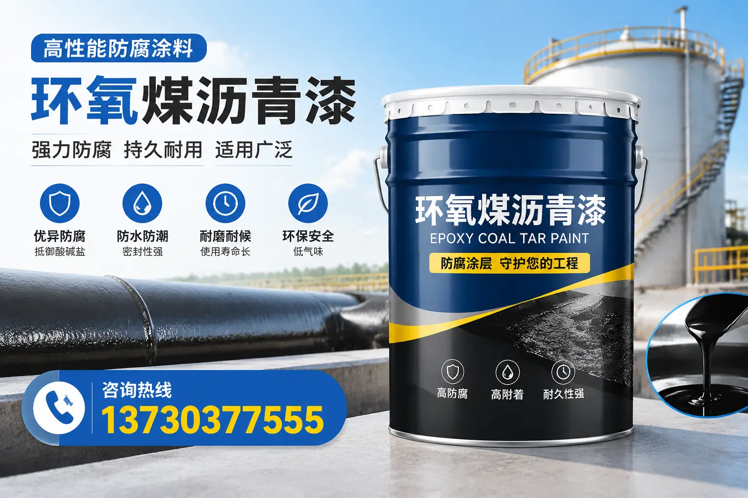 环氧煤沥青漆的耐久性分析，适合平谷的使用场景